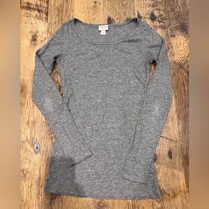 Mossimo Supply Co. Heather Gray Long Sleeve Top
